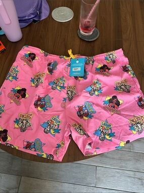 Barbie Pink Graphic Swim Trunks